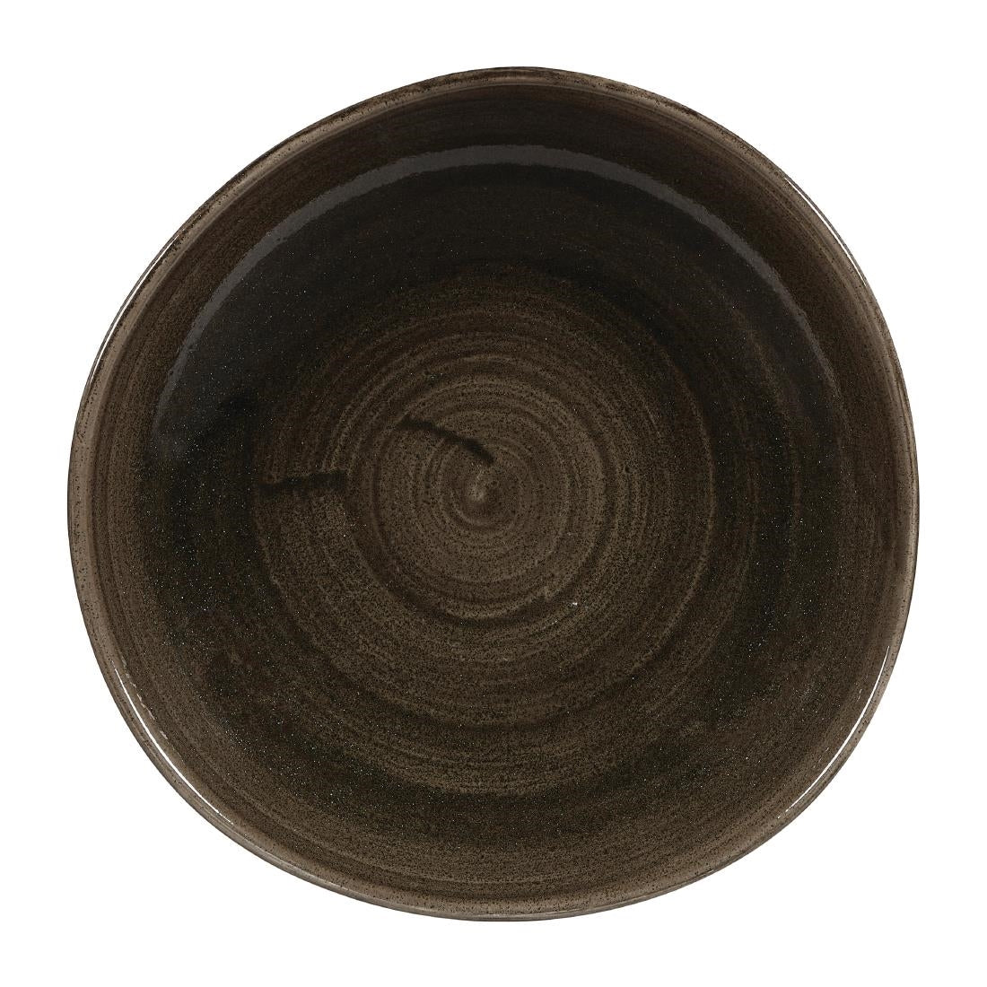 Churchill Stonecast Patina Round Trace Plates Iron Black 264mm (Pack of 12) - DY902 Plates Churchill