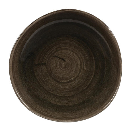 Churchill Stonecast Patina Round Trace Plates Iron Black 264mm (Pack of 12) - DY902 Plates Churchill
