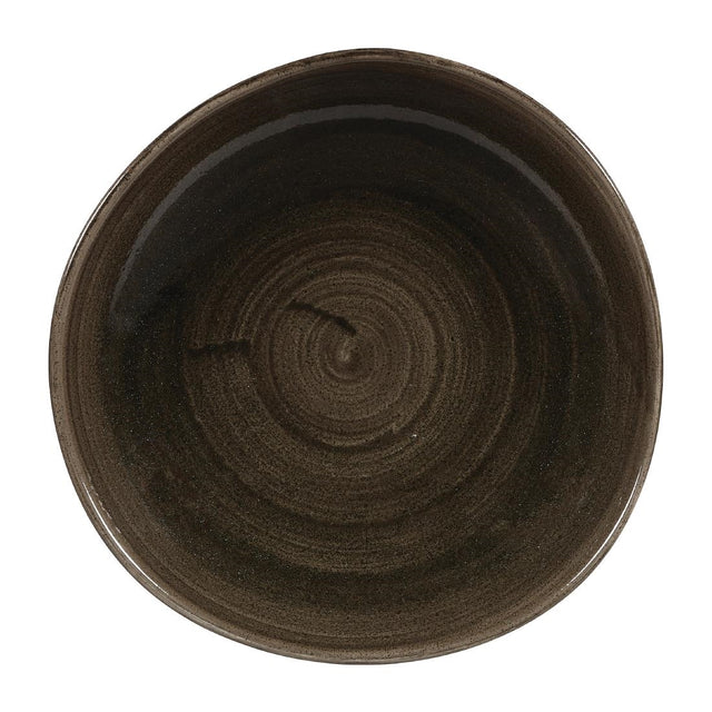 Churchill Stonecast Patina Round Trace Plates Iron Black 264mm (Pack of 12) - DY902 Plates Churchill