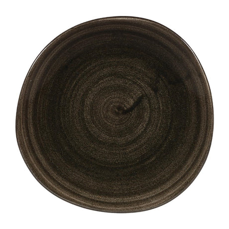Churchill Stonecast Patina Round Trace Plates Iron Black 186mm (Pack of 12) - DY904 Plates Churchill