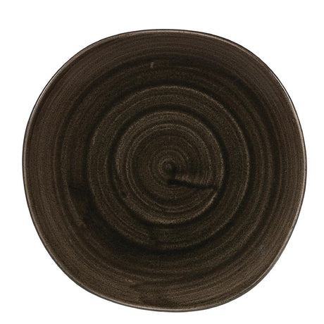 Churchill Stonecast Patina Round Trace Plates Iron Black 210mm (Pack of 12) - DY905 Plates Churchill
