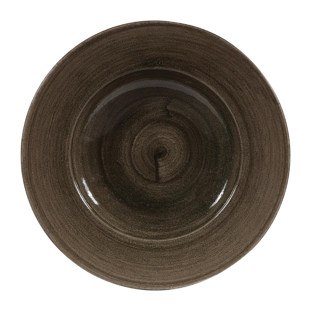 Churchill Stonecast Patina Profile Wide Rim Bowls Iron Black 280mm (Pack of 12) - DY909 Bowls Churchill