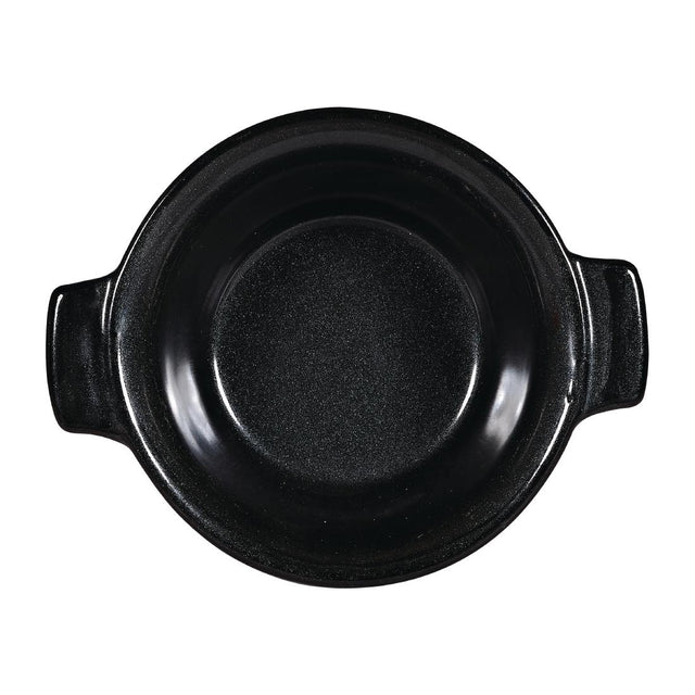 Churchill Black Igneous Stoneware Pie Dish 140mm (Pack of 6) - DY926 Churchill Art de Cuisine Churchill   
