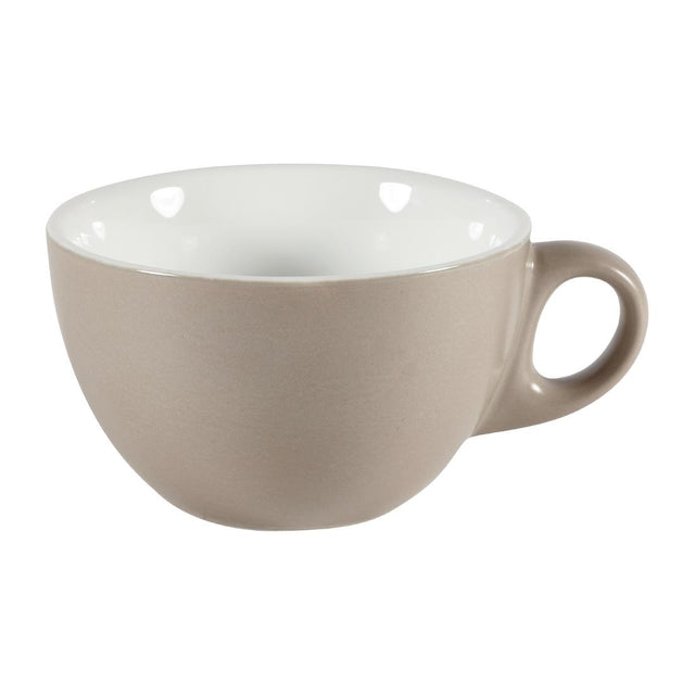 Churchill Menu Shades Smoke Cappuccino Cups 12oz 355ml (Pack of 6) - DY944 Cups and Mugs Churchill
