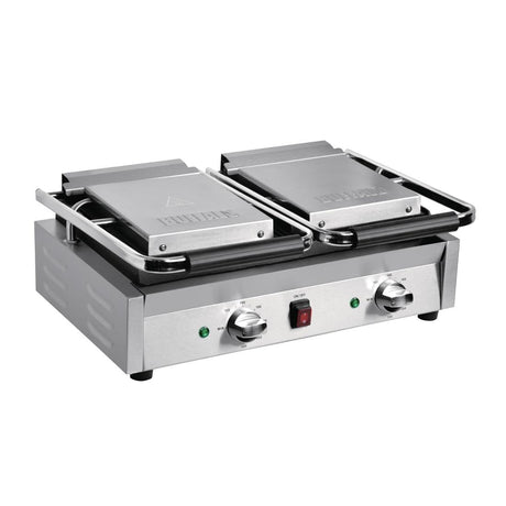 Buffalo Bistro Double Ribbed Contact Grill - CU604 Contact Grills & Panini Makers Buffalo