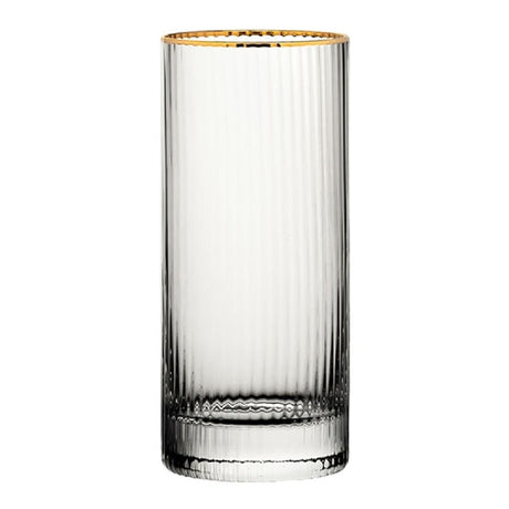 Utopia Hayworth Hiball Glasses Gold Rim Glasses 355ml (Pack of 6) - DZ443 Arcoroc Hi Balls and Tumblers Utopia   