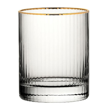 Utopia Hayworth Double Old Fashioned Gold Rim Glasses 325ml (Pack of 6) - DZ444 Cocktail Glasses Utopia   