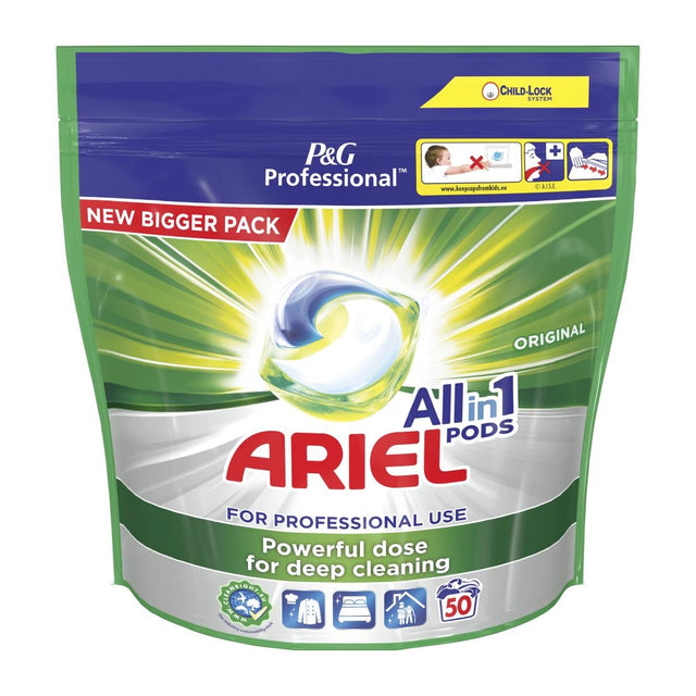 Ariel Professional All-In-1 Pods Washing Liquid Laundry Detergent Regular (Pack of 100) - DZ458  P&G Professional   