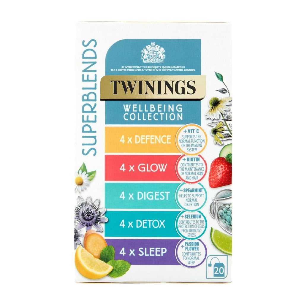 Twinings Superblends Wellbeing Collection Tea Bags (Pack of 80) - DZ471  Twinings   