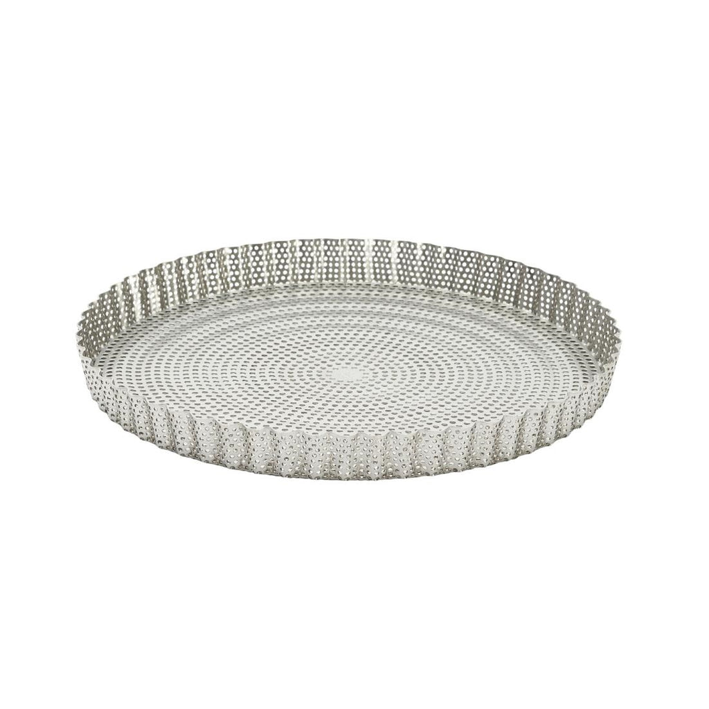 De Buyer Perforated Fluted Tart Mould With Removable Base 240x25mm - DZ735  De Buyer   