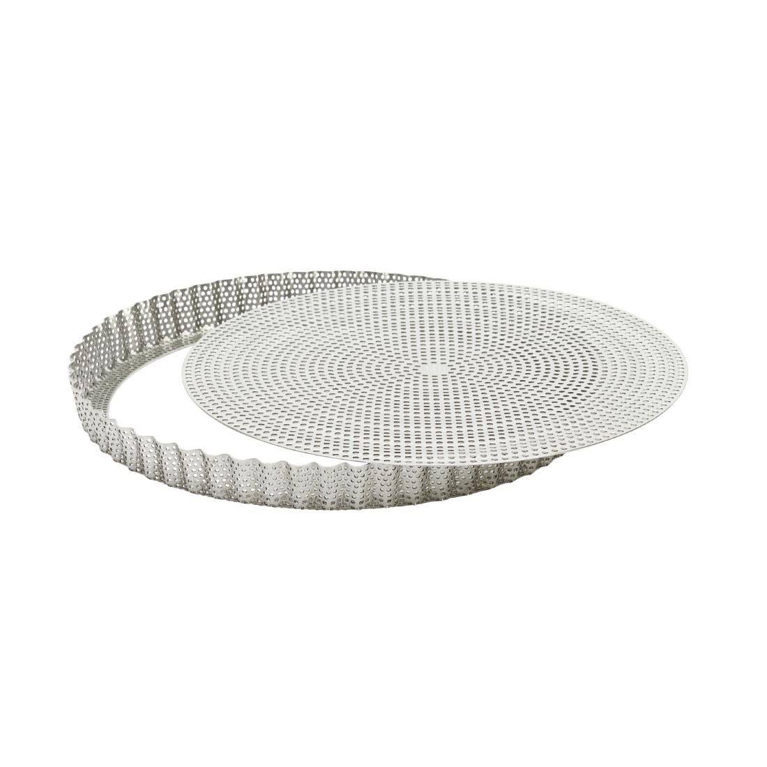 De Buyer Perforated Tart Mould with Removable Base 280x25mm - DZ736  De Buyer   