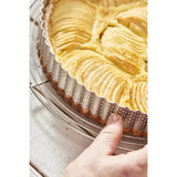 De Buyer Perforated Fluted Stainless Steel Tart Ring 200mm - DZ740  De Buyer   