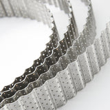 De Buyer Perforated Fluted Stainless Steel Tart Ring 200mm - DZ740  De Buyer   