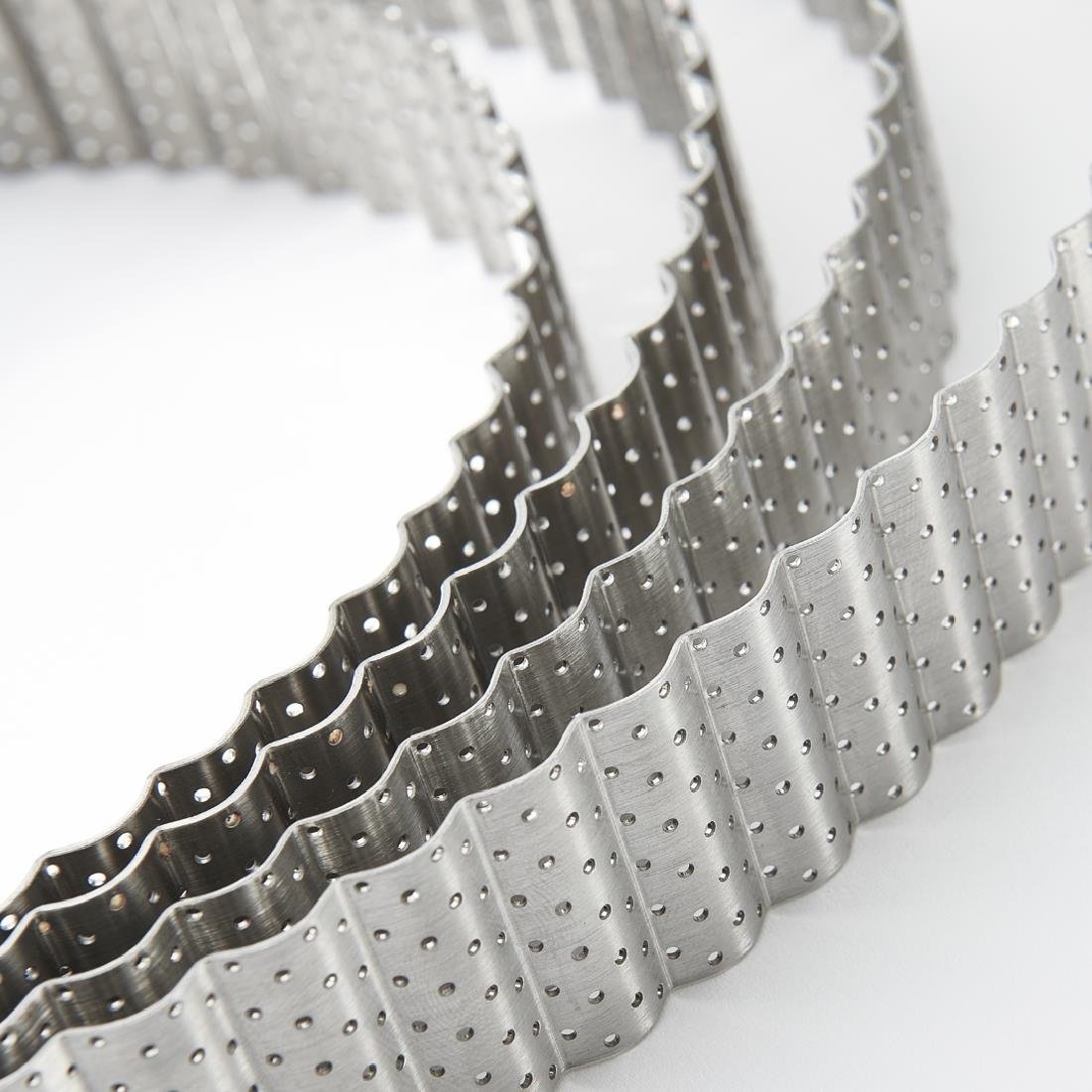 De Buyer Perforated Fluted Stainless Steel Tart Ring 280mm - DZ742  De Buyer   