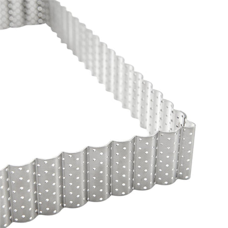 De Buyer Perforated Square Fluted Tart Ring 230mm - DZ744  De Buyer   