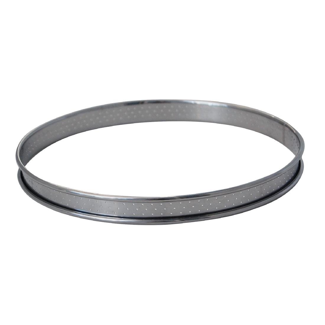 De Buyer Perforated Tart Ring Rolled Edge 260mm - DZ751  De Buyer   