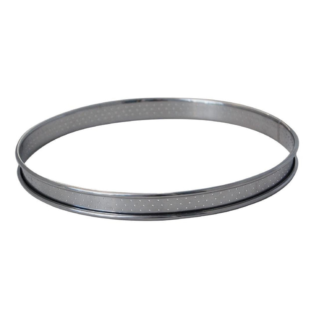 De Buyer Perforated Tart Ring Rolled Edge 280mm - DZ752  De Buyer   