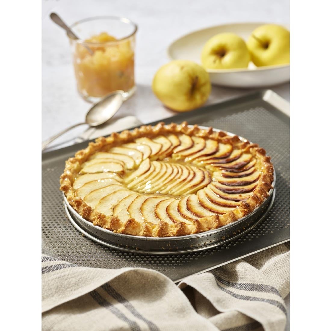 De Buyer Perforated Tart Ring Rolled Edge 280mm - DZ752  De Buyer   