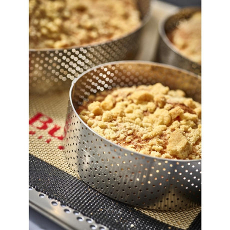 De Buyer Perforated Stainless Steel Straight Tart Ring 125x35mm - DZ758  De Buyer   