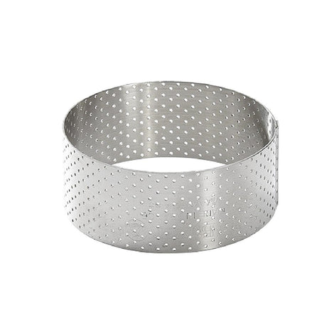 De Buyer Perforated Stainless Steel Straight Tart Ring 85x35mm - DZ753  De Buyer   