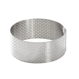 De Buyer Perforated Stainless Steel Straight Tart Ring 85x35mm - DZ753  De Buyer   