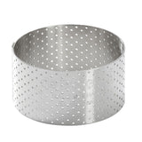 De Buyer Perforated Stainless Steel Straight Tart Ring 55x35mm - DZ754  De Buyer   