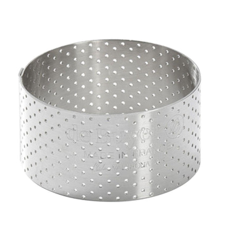 De Buyer Perforated Stainless Steel Straight Tart Ring 55x35mm - DZ754  De Buyer   
