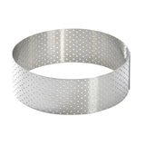 De Buyer Perforated Stainless Steel Straight Tart Ring 105x35mm - DZ757  De Buyer   