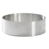 De Buyer Perforated Stainless Steel Straight Tart Ring 105x35mm - DZ757  De Buyer   