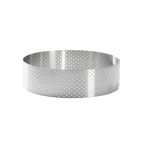 De Buyer Perforated Stainless Steel Straight Tart Ring 125x35mm - DZ758  De Buyer   