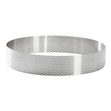 De buyer Perforated Stainless Steel Straight Tart Ring 185x35mm - DZ760  De Buyer   