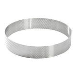 De buyer Perforated Stainless Steel Straight Tart Ring 185x35mm - DZ760  De Buyer   