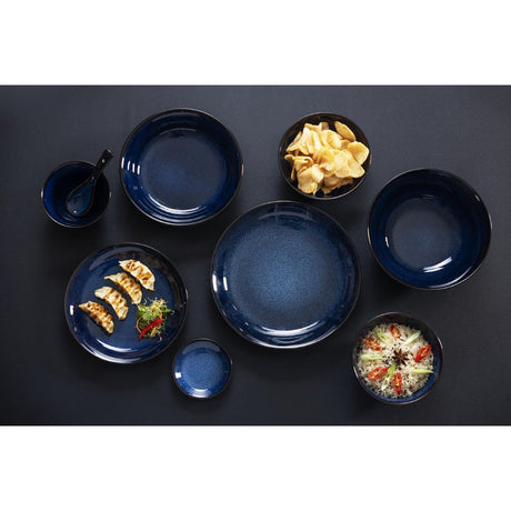 Olympia Luna Midnight Blue Coupe Plate 255mm (Pack of 4) - DZ778 Plates Olympia