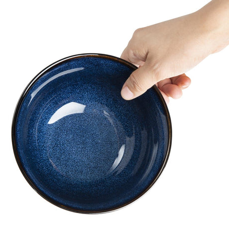Olympia Luna Midnight Blue Footed Bowls 150mm (Pack of 6) - DZ775 Bowls Olympia