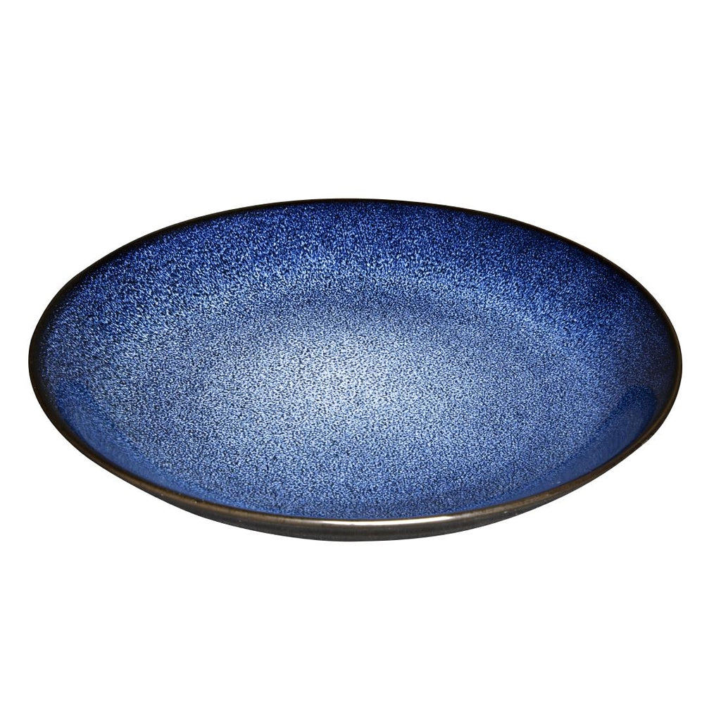 Olympia Luna Midnight Blue Coupe Plate 255mm (Pack of 4) - DZ778 Plates Olympia