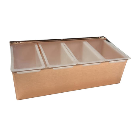 Beaumont 4 Part Stainless Steel Condiment Holder Copper Plated - DZ786  Beaumont   