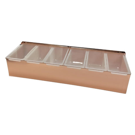 Beaumont 6 Part Stainless Steel Condiment Holder Copper Plated - DZ787  Beaumont   