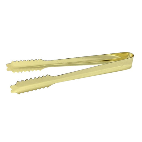 Beaumont Stainless Steel Ice Tongs Gold Plated 7'' - DZ789  Beaumont   