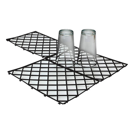 Beaumont Glass mats Black (Pack of 10) - DZ793  Beaumont   