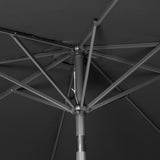 Bolero Seville Round Parasol 3m Diameter Black - DZ870 Parasols and Sunloungers Bolero