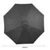 Bolero Seville Round Parasol 3m Diameter Black - DZ870 Parasols and Sunloungers Bolero