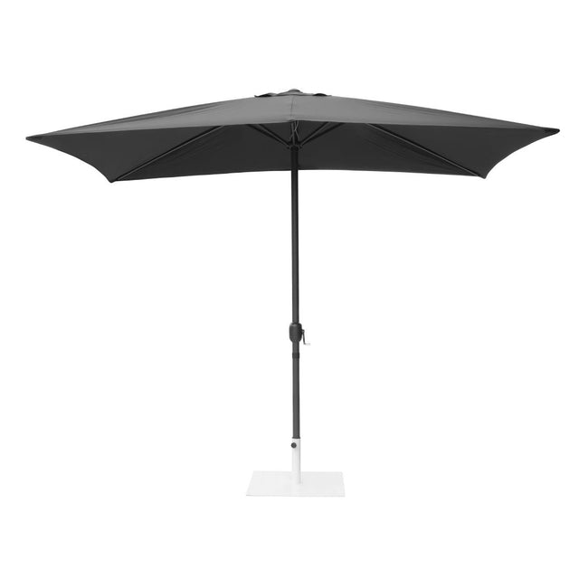Bolero Seville Square Parasol 2x3m Black - DZ871 Parasols and Sunloungers Bolero