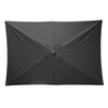 Bolero Seville Square Parasol 2x3m Black - DZ871 Parasols and Sunloungers Bolero