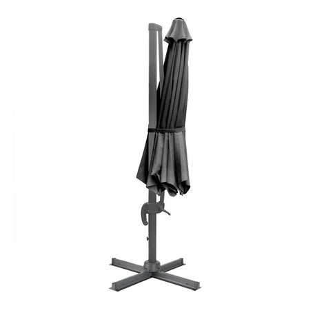 Bolero Venice Heavy Duty Parasol Black 3.5m - DZ872 Parasols and Sunloungers Bolero