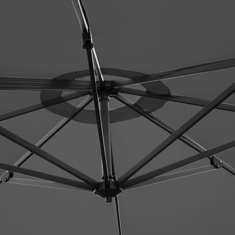 Bolero Venice Heavy Duty Parasol Black 3.5m - DZ872 Parasols and Sunloungers Bolero