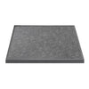 Bolero Black Brushed Mix Outdoor Tempered Glass Table Top Square Grey Trim 700mm - DZ873 Stone Effect Table Tops Bolero   