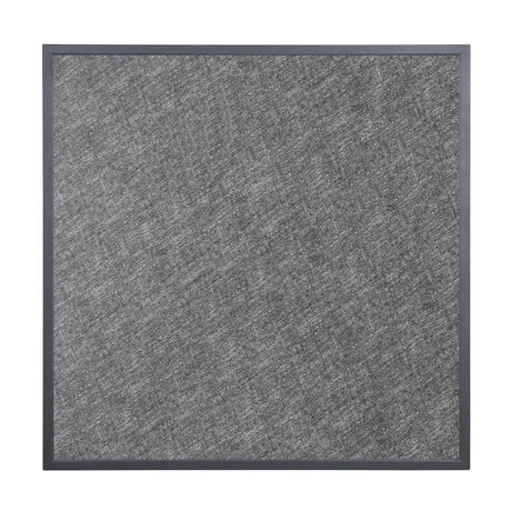 Bolero Black Brushed Mix Outdoor Tempered Glass Table Top Square Grey Trim 700mm - DZ873 Stone Effect Table Tops Bolero   