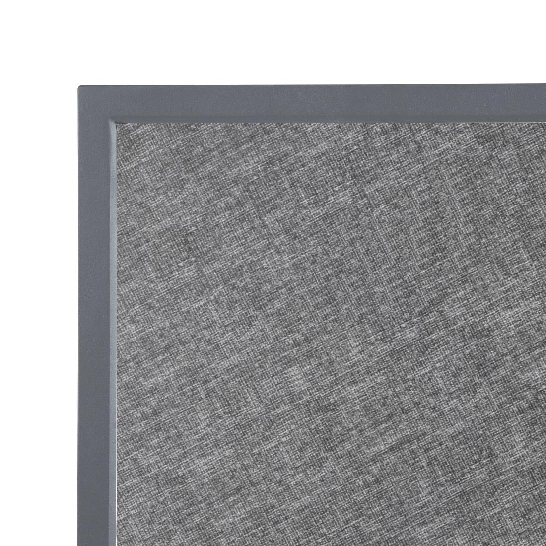 Bolero Black Brushed Mix Outdoor Tempered Glass Table Top Square Grey Trim 700mm - DZ873 Stone Effect Table Tops Bolero   