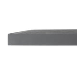 Bolero Black Brushed Mix Outdoor Tempered Glass Table Top Square Grey Trim 700mm - DZ873 Stone Effect Table Tops Bolero   