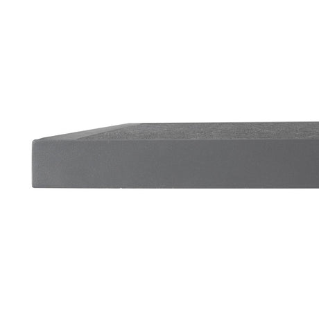Bolero Black Brushed Mix Outdoor Tempered Glass Table Top Square Grey Trim 700mm - DZ873 Stone Effect Table Tops Bolero   